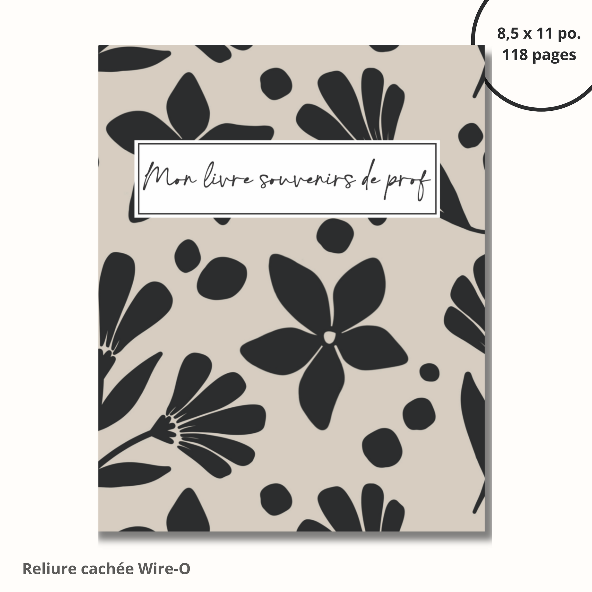 Livre souvenirs de prof (crème)