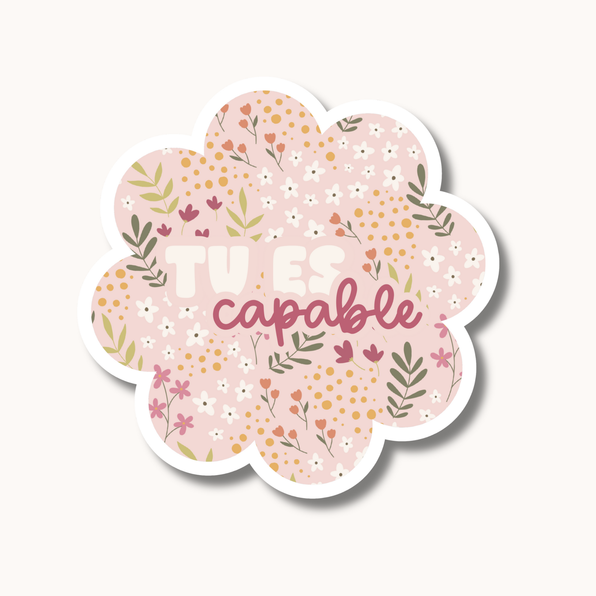 Autocollant (rose fleuri)