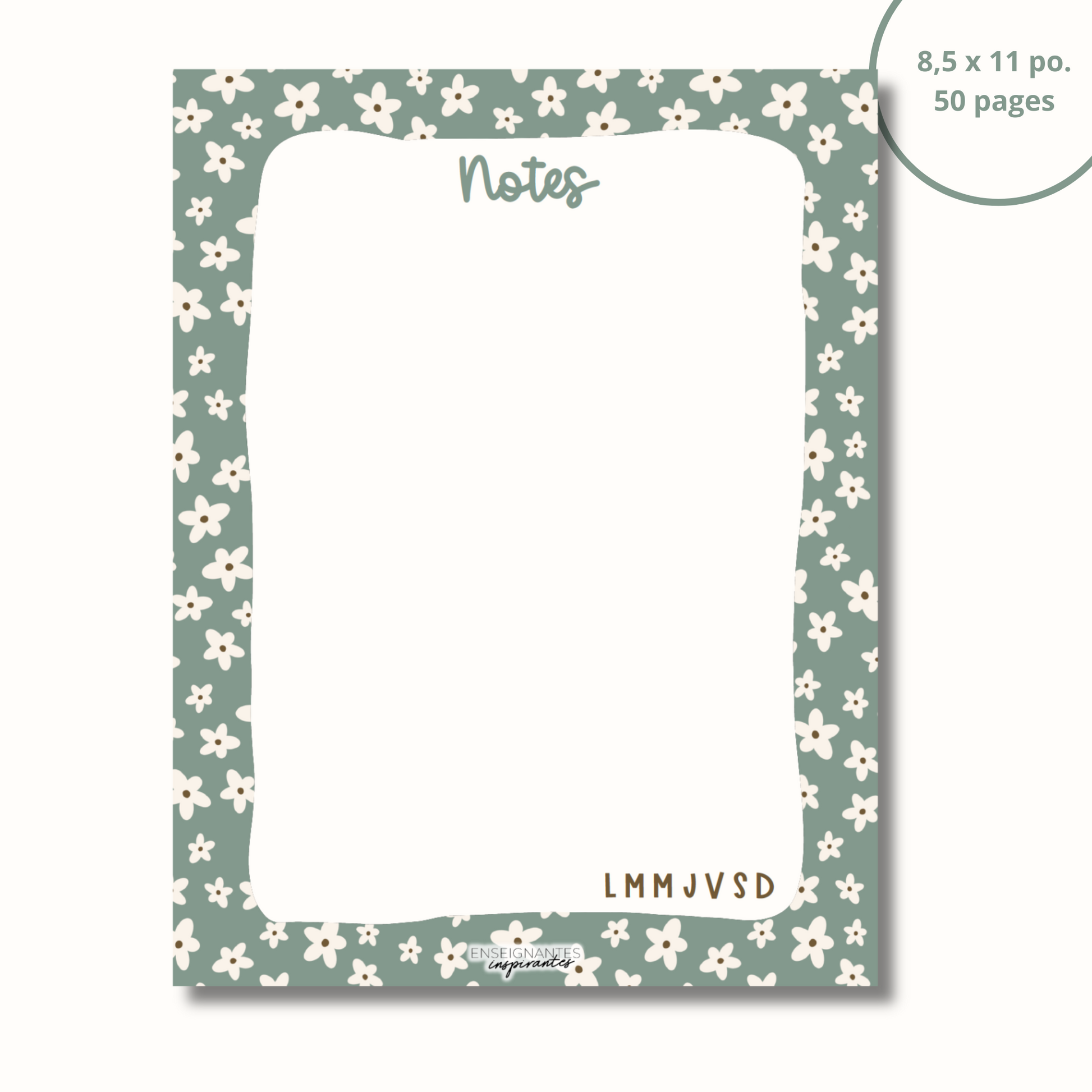 Bloc-note - Notes (sauge)