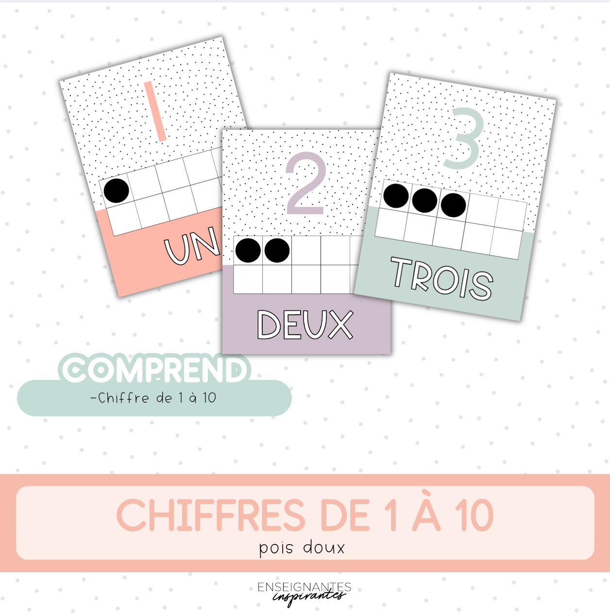Affiches 0 à 10 (pois doux)