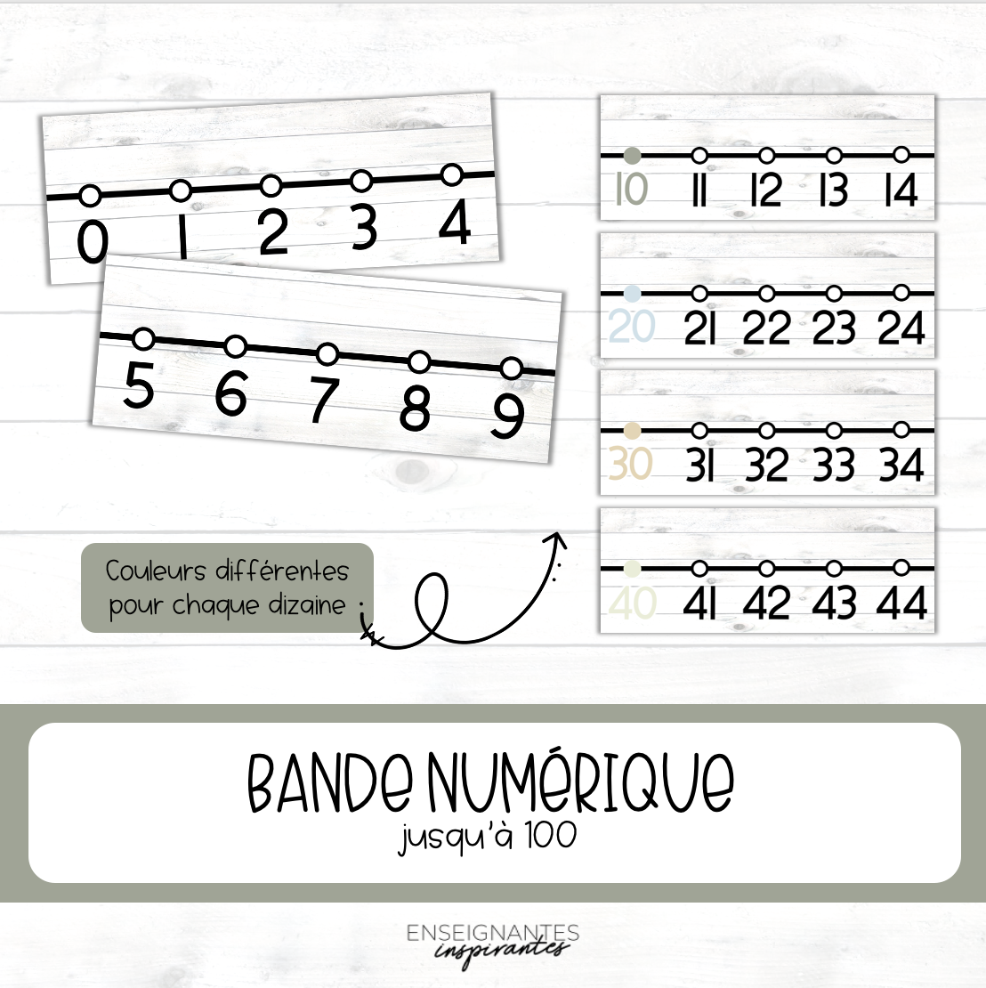 Bande numérique 0 à 100 (plantes)