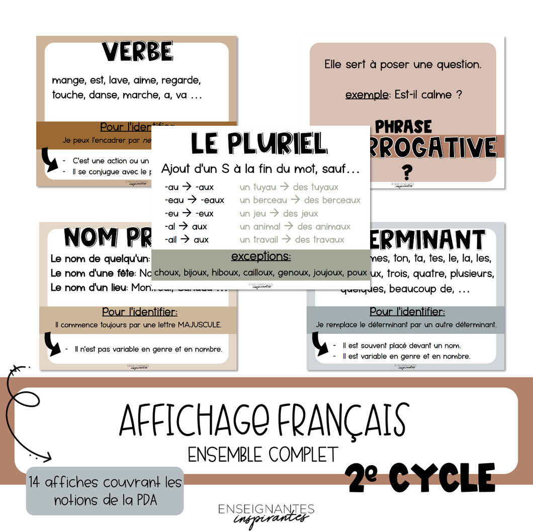 Affiches français 2e cycle (minimaliste)