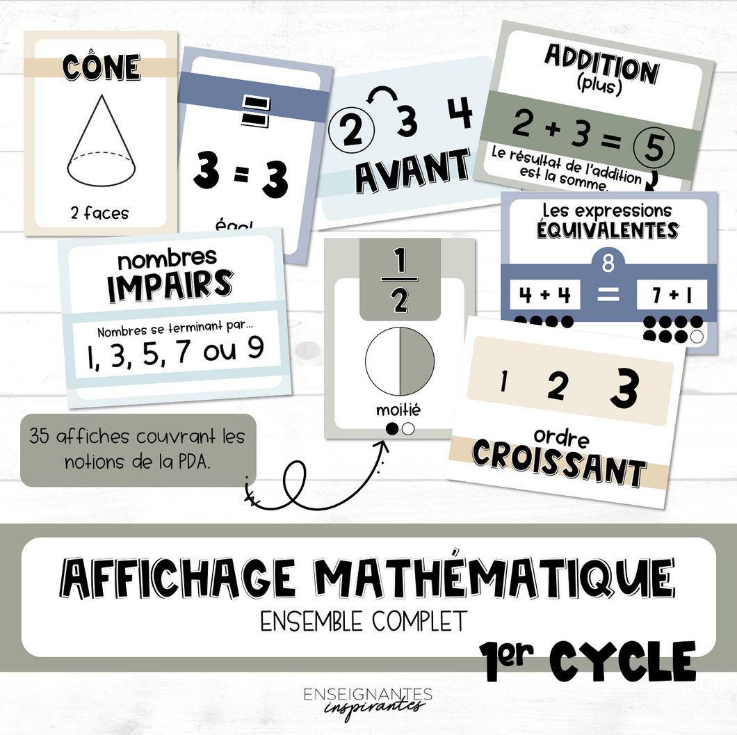 Affiches mathématiques 1er cycle (plantes)