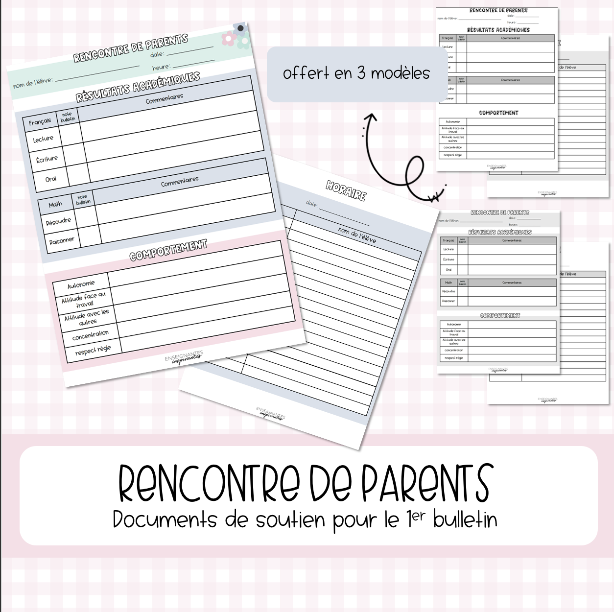 Rencontre de parents - Document de soutien