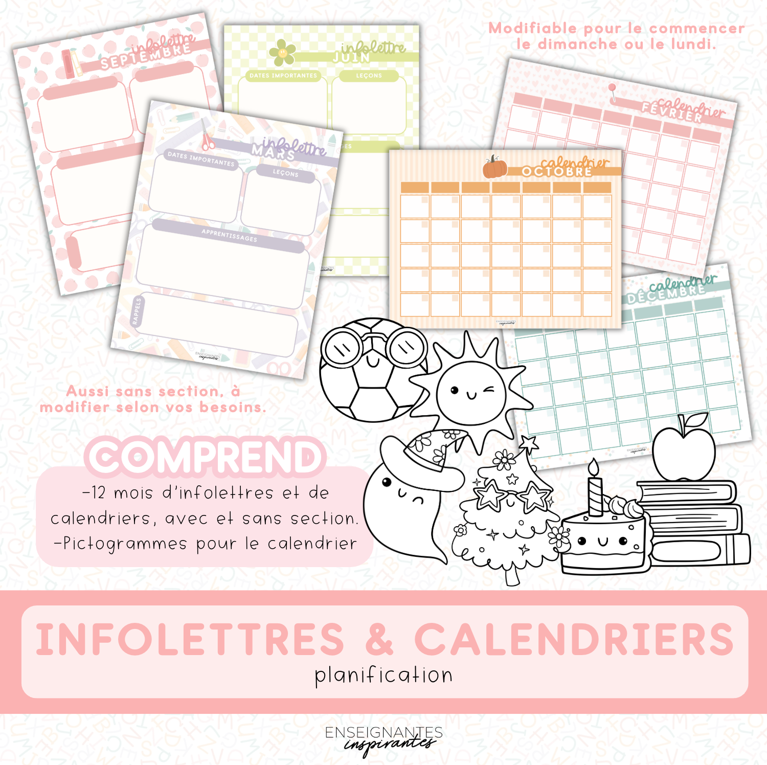 Infolettres et calendriers