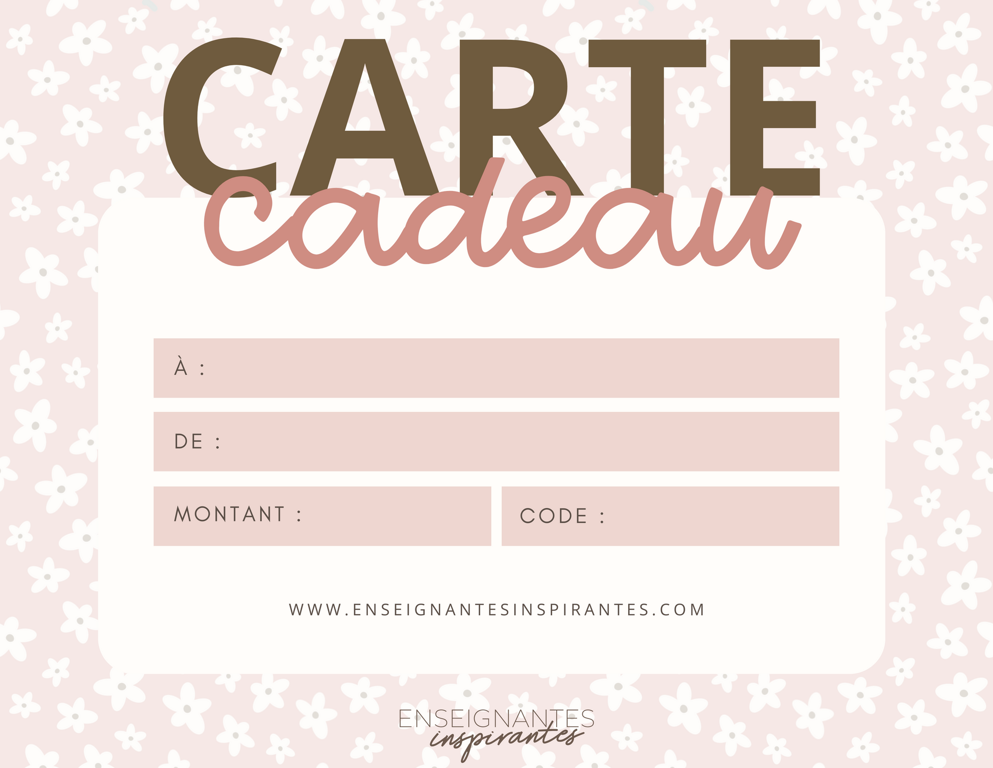Carte-cadeau Inspirantes