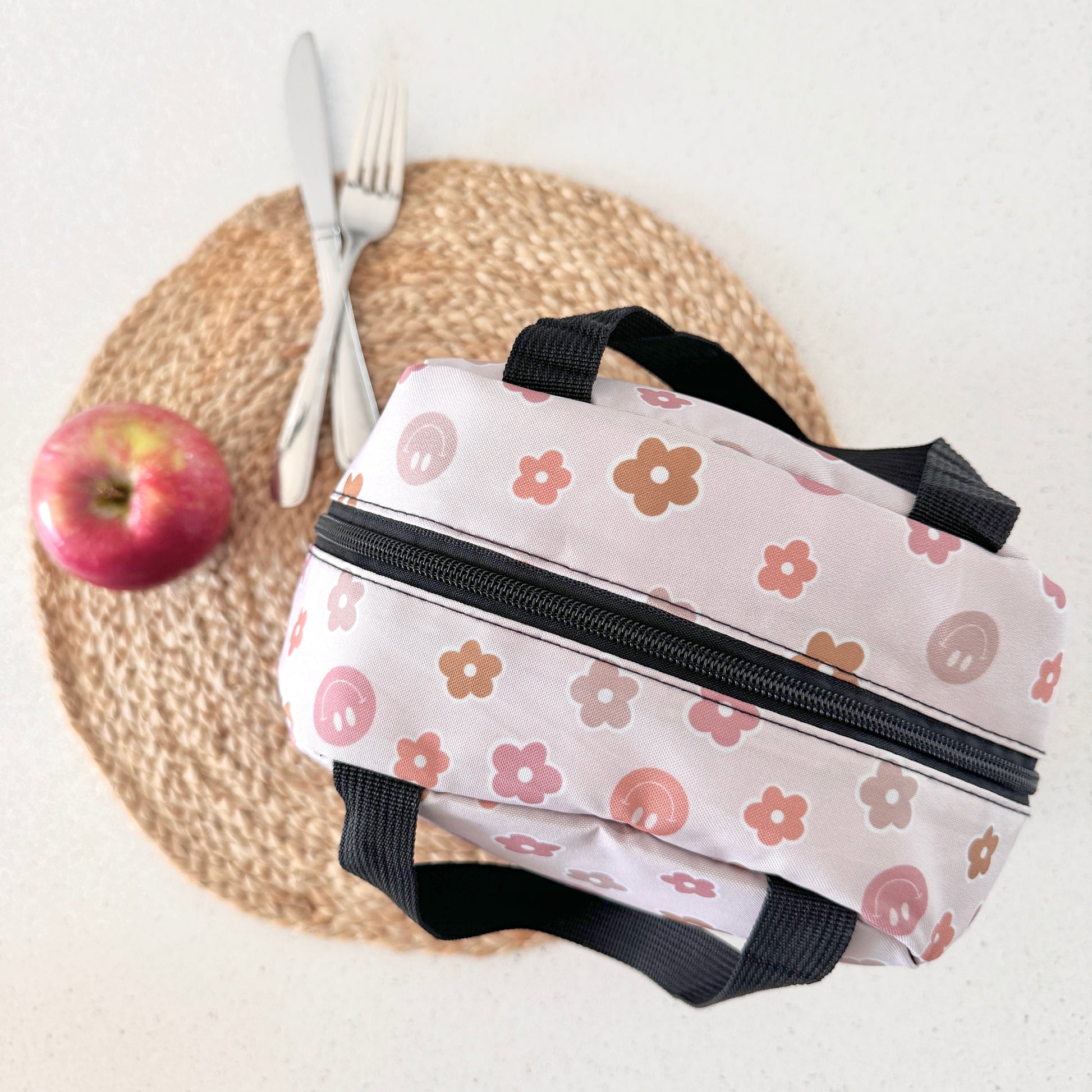 Boîte à lunch (sourires et fleurs neutres)