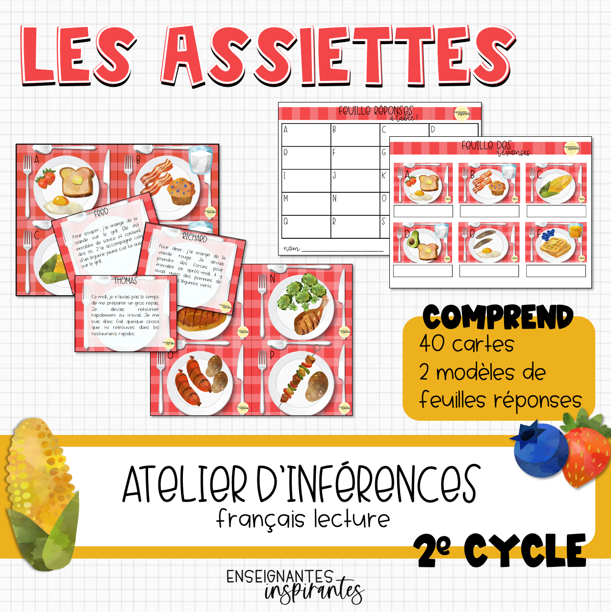 Les assiettes - inférences
