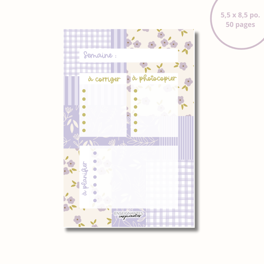 Bloc-note - Planification de prof (Indécise)