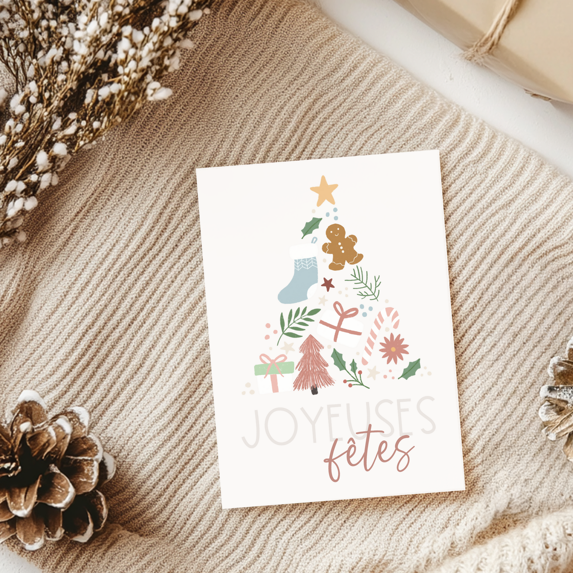 Carte Joyeuses fêtes (sapin)