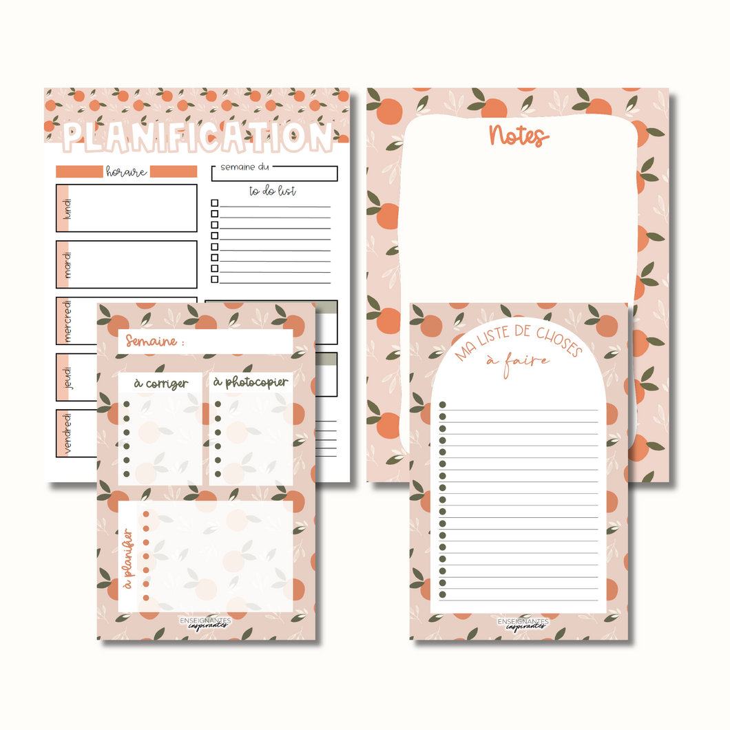 Notepad - menu/grocery store (clementines)