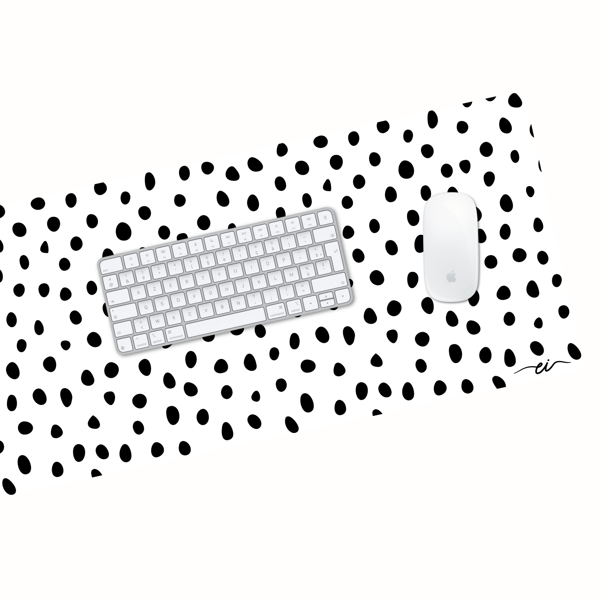 Tapis de bureau (à pois)