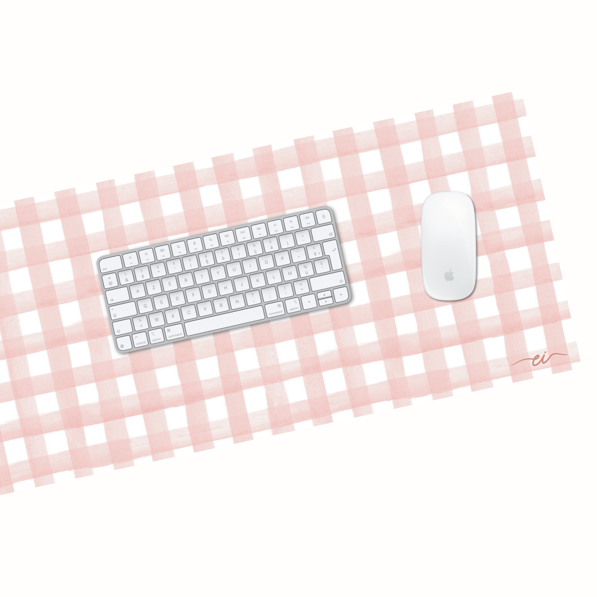 Tapis de bureau (carreaux rose)