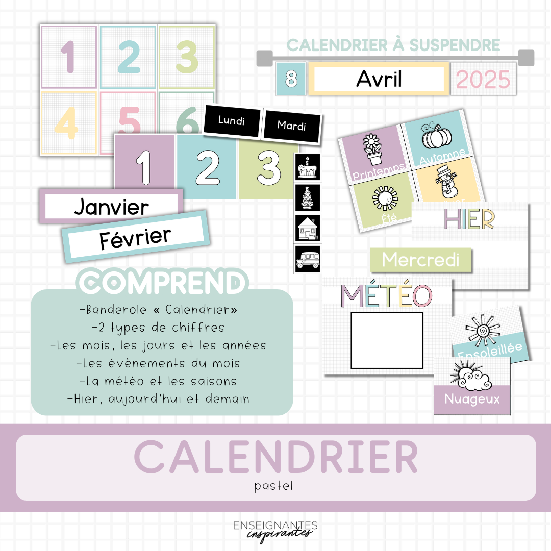Calendrier (pastel)