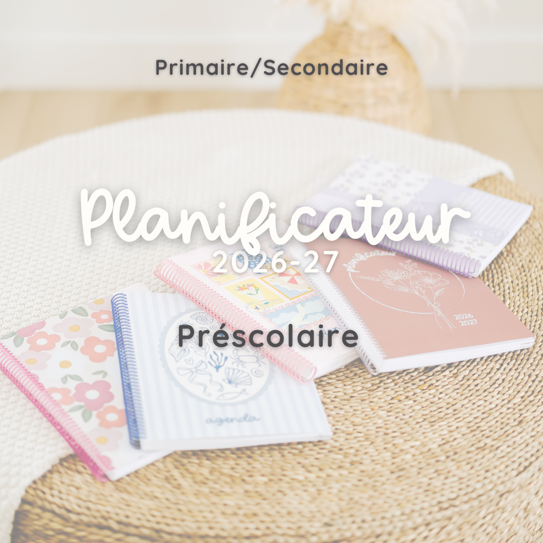 Planificateurs pour enseignant (Préscolaire) 2026-2027