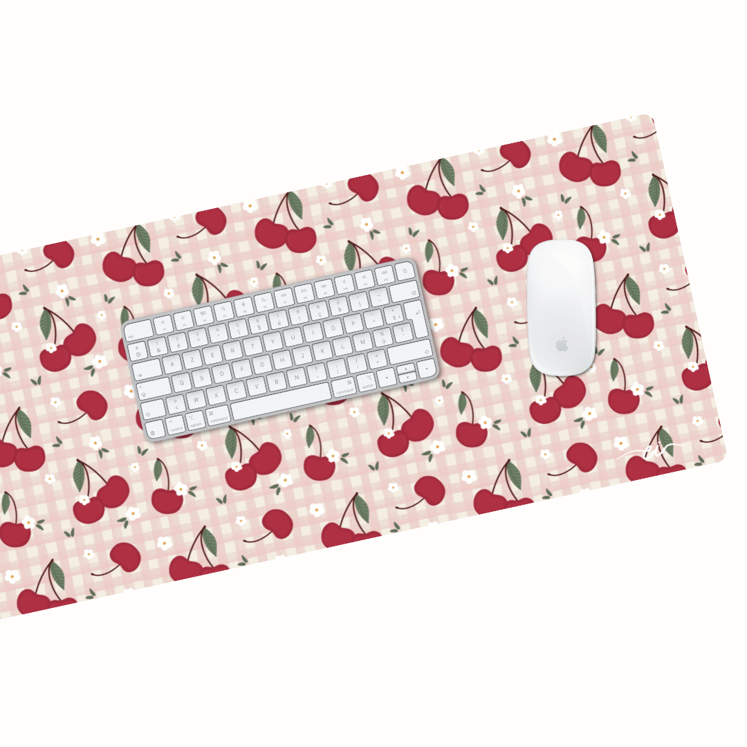 Tapis de bureau (Cerises)