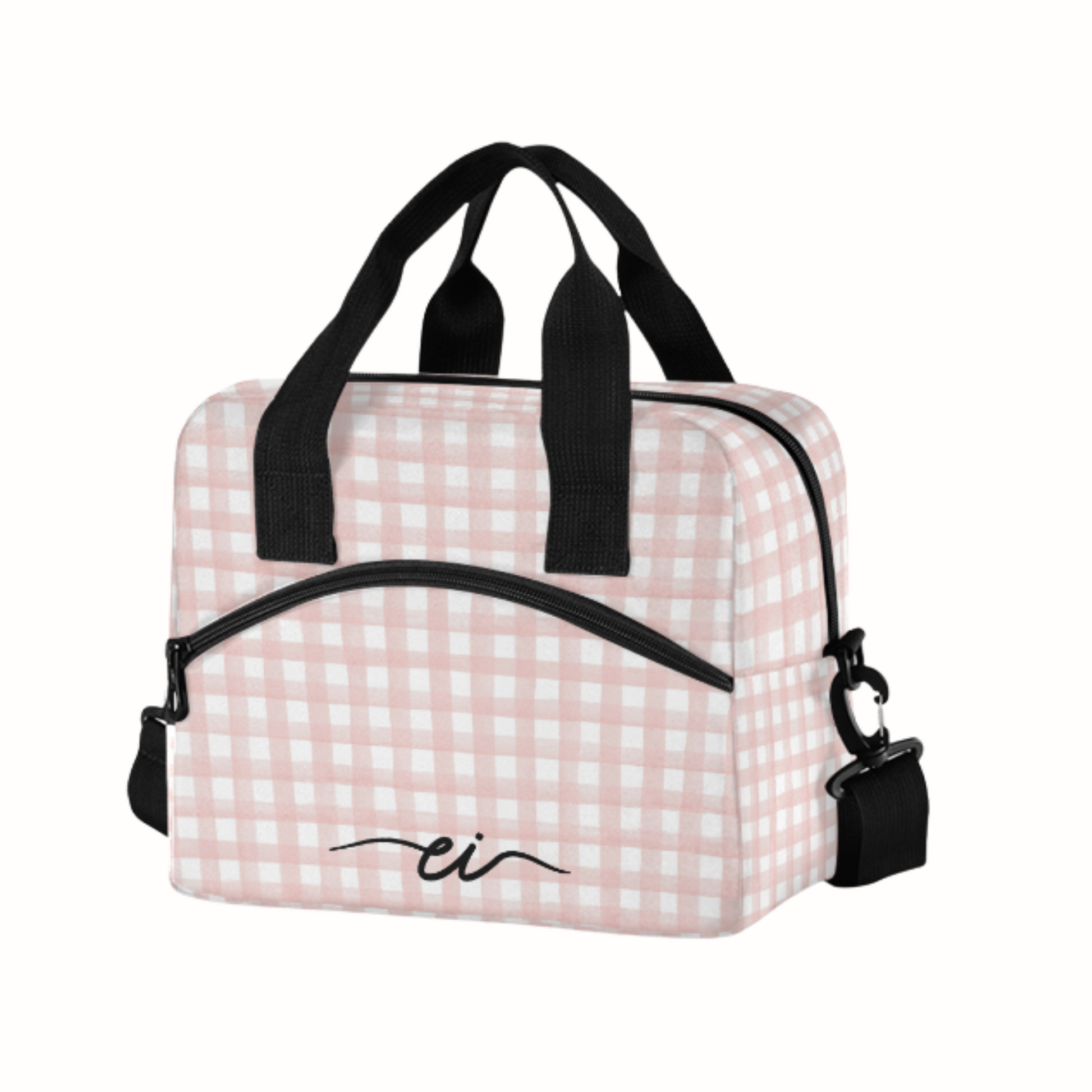 Boîte à lunch XL (carreaux rose)