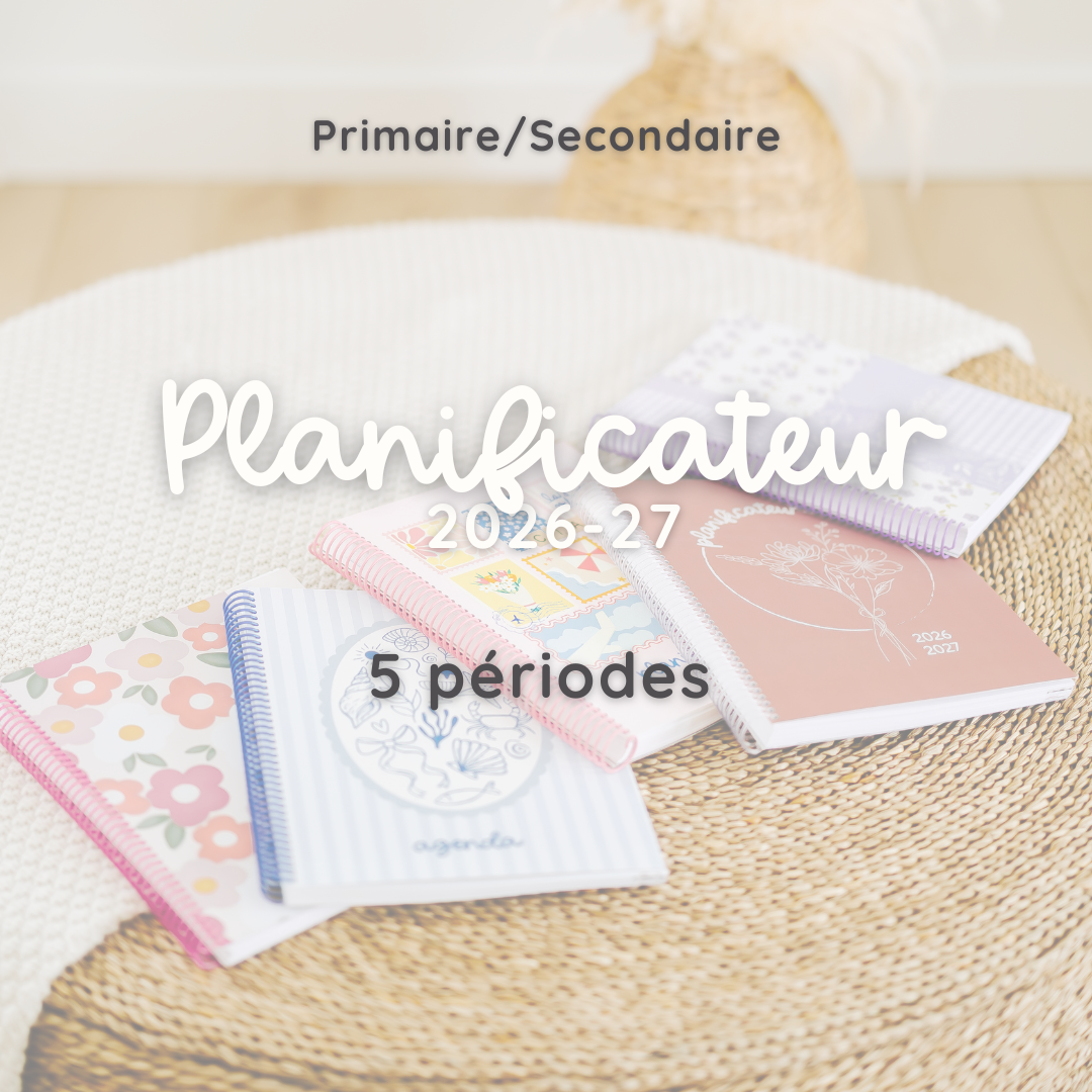Planificateurs pour enseignant (5 périodes) 2026-2027