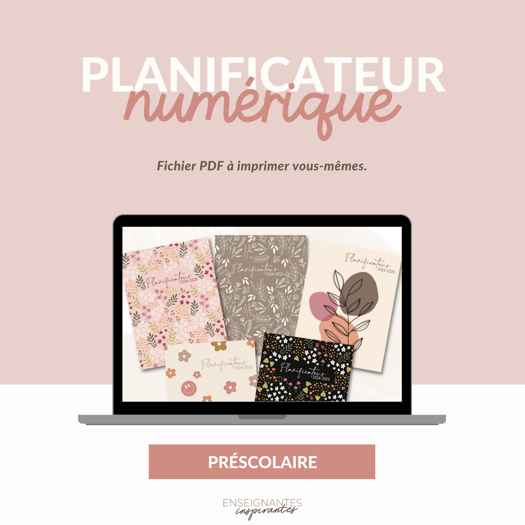 Planificateurs (Préscolaire) 2024-2025 - PDF à imprimer