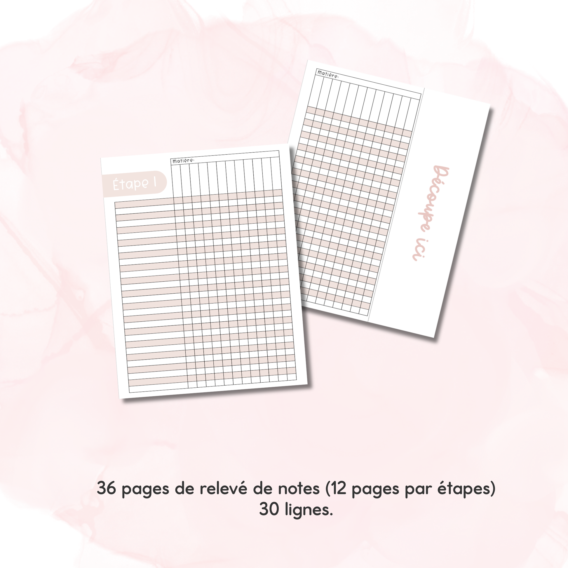 Planificateurs pour enseignant (7 cases) 2026-2027