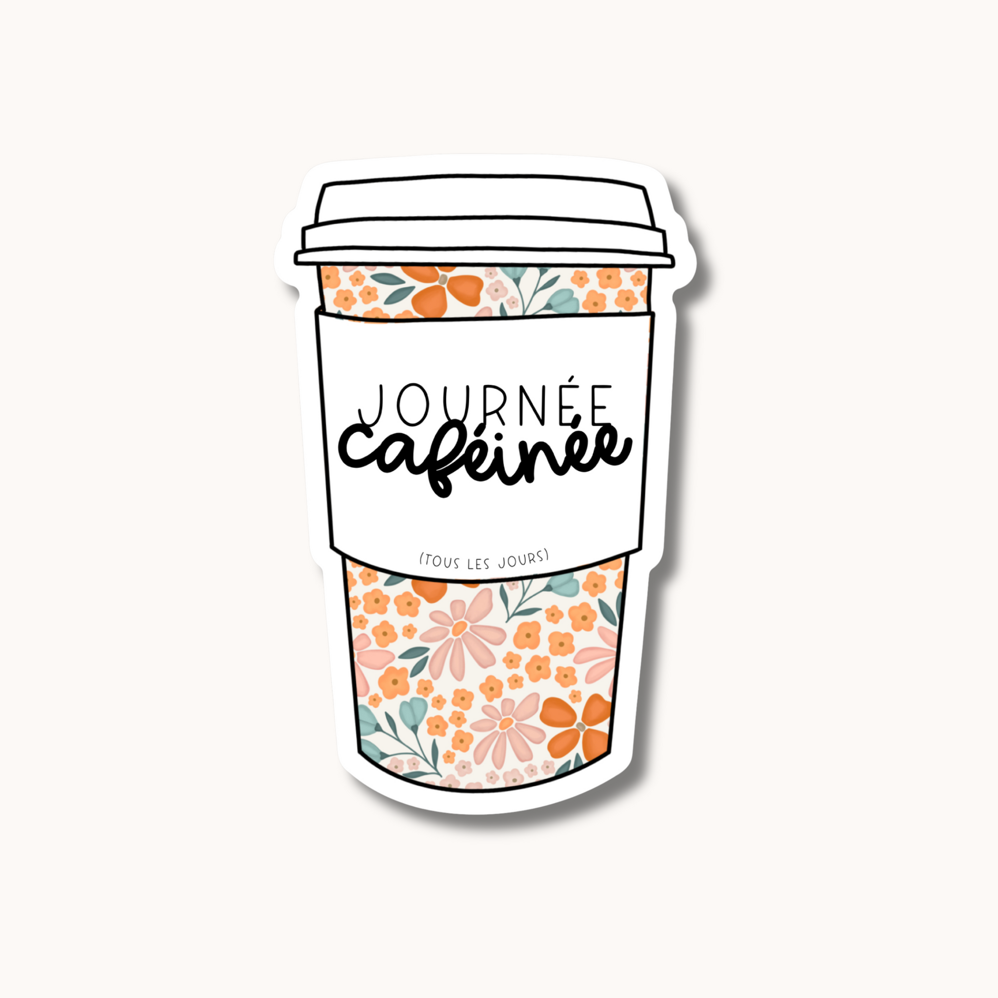 Autocollant (Journée caféinée 2.0)