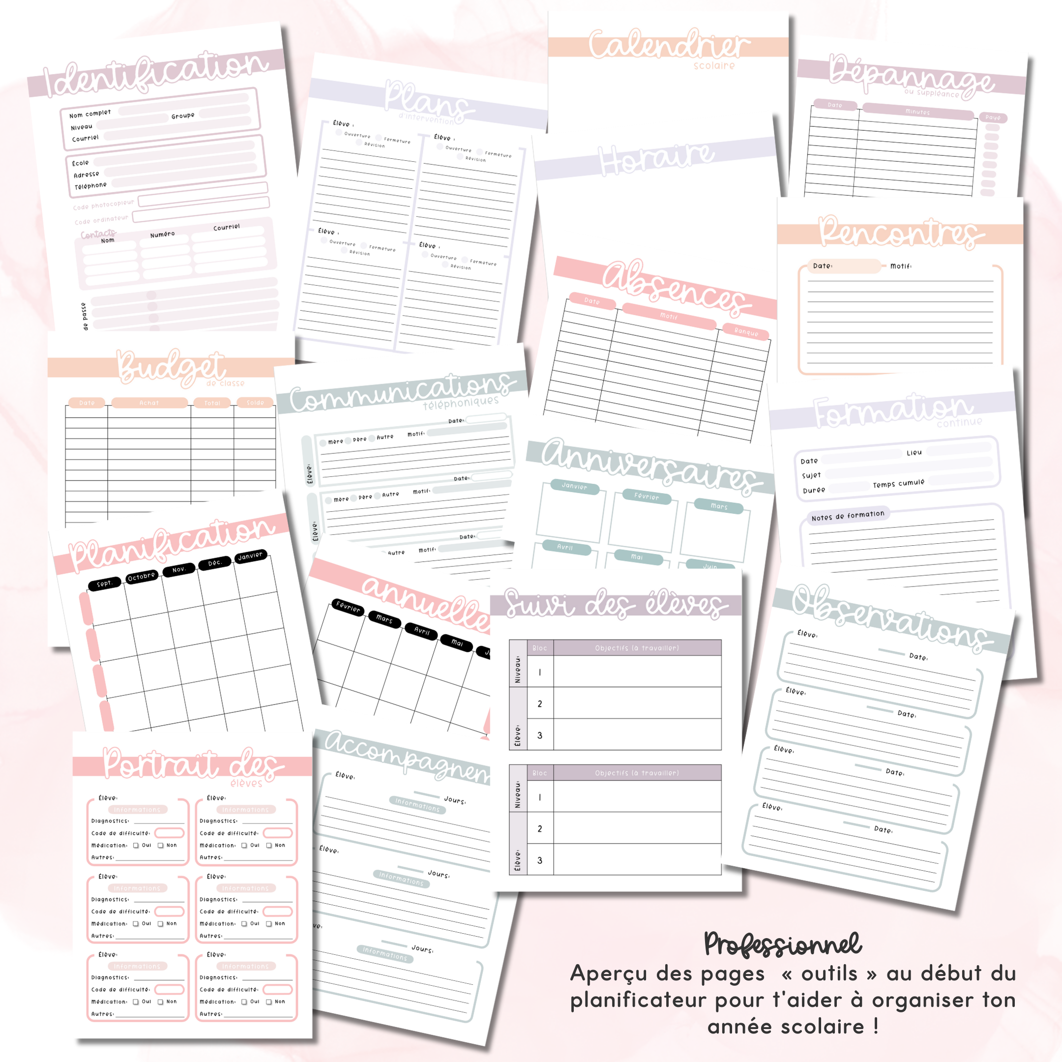 Image of Planificateurs pour enseignant (Professionnel) 2026-2027
