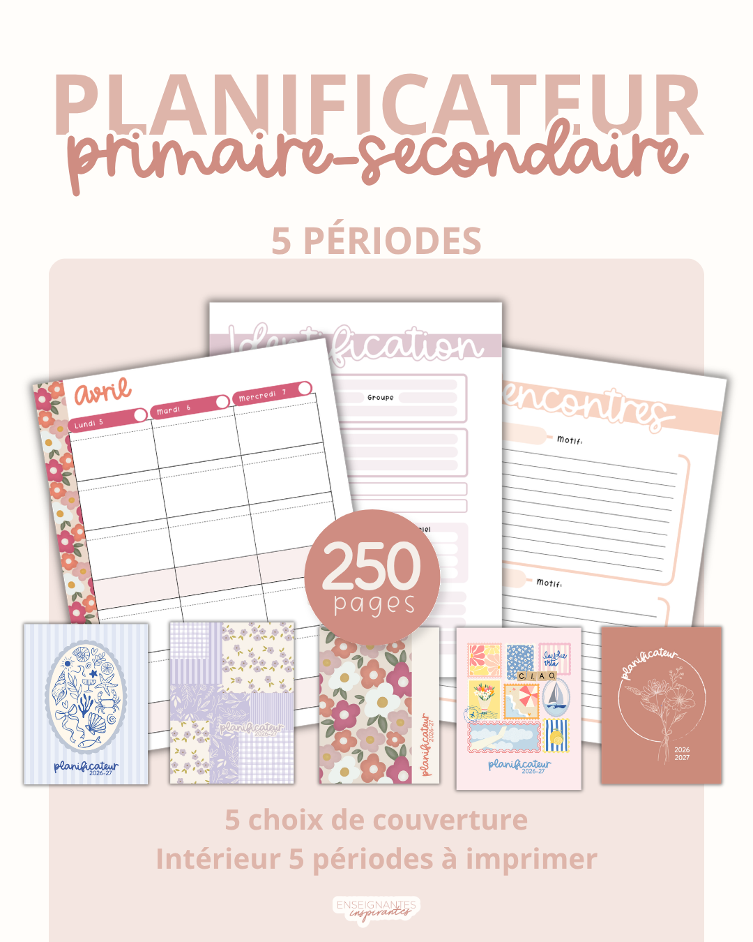 Image of Planificateurs PDF (5 périodes) 2026-2027
