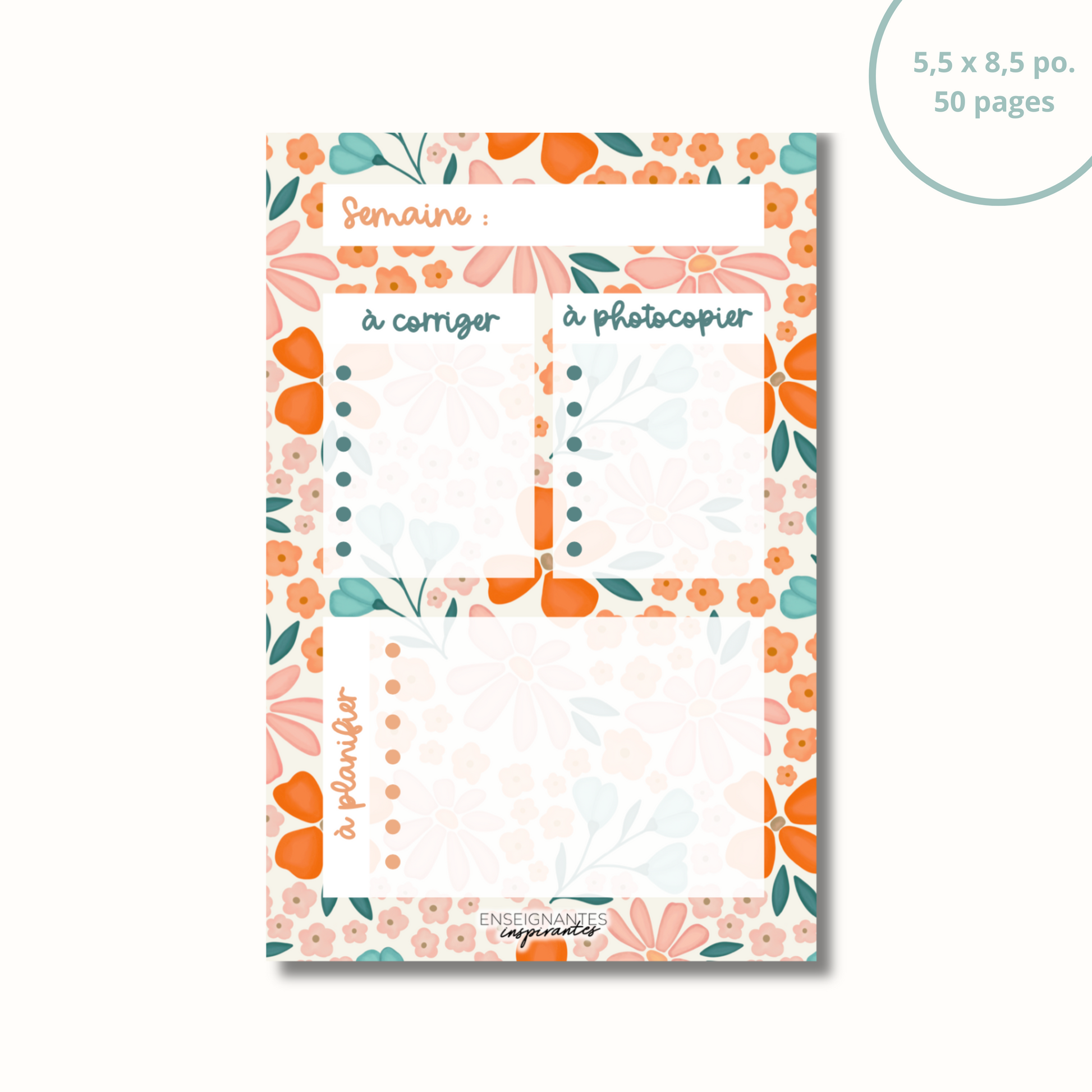 Notepad - menu/grocery store (clementines)