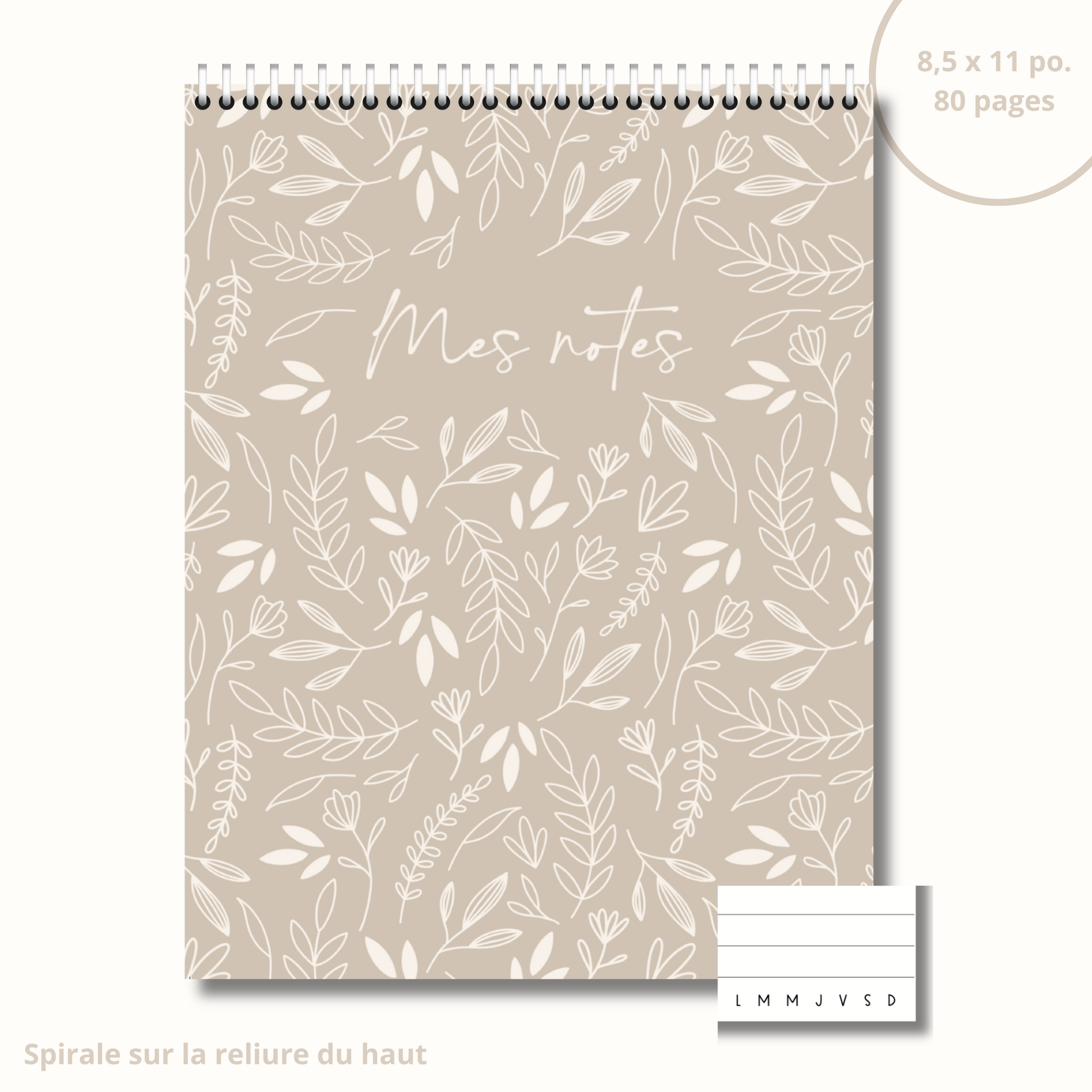 Cahier de notes (line art)