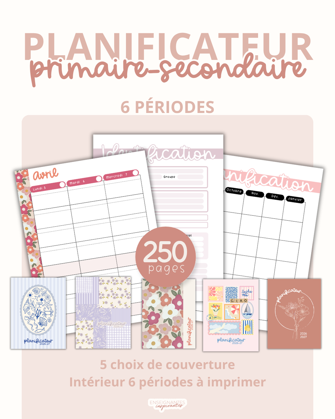 Planificateurs PDF (6 périodes) 2026-2027