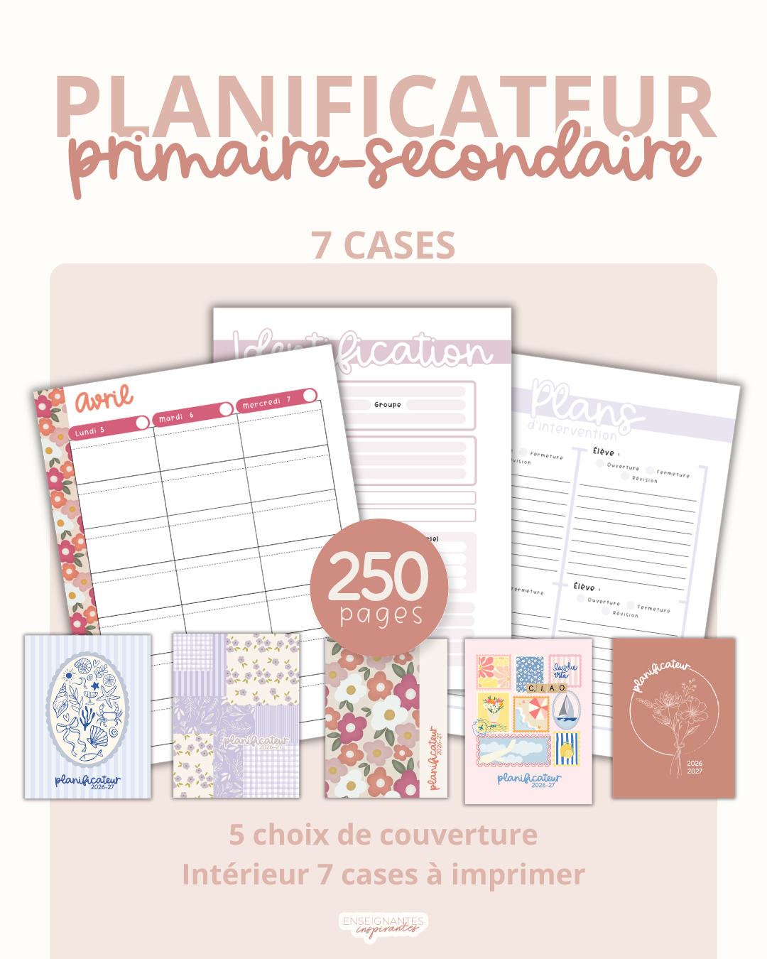 Image of Planificateurs PDF (7 cases) 2026-2027