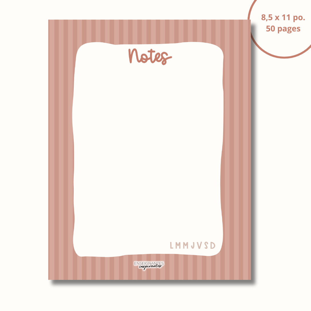 Bloc-note - Notes (Line Art-Agenda)