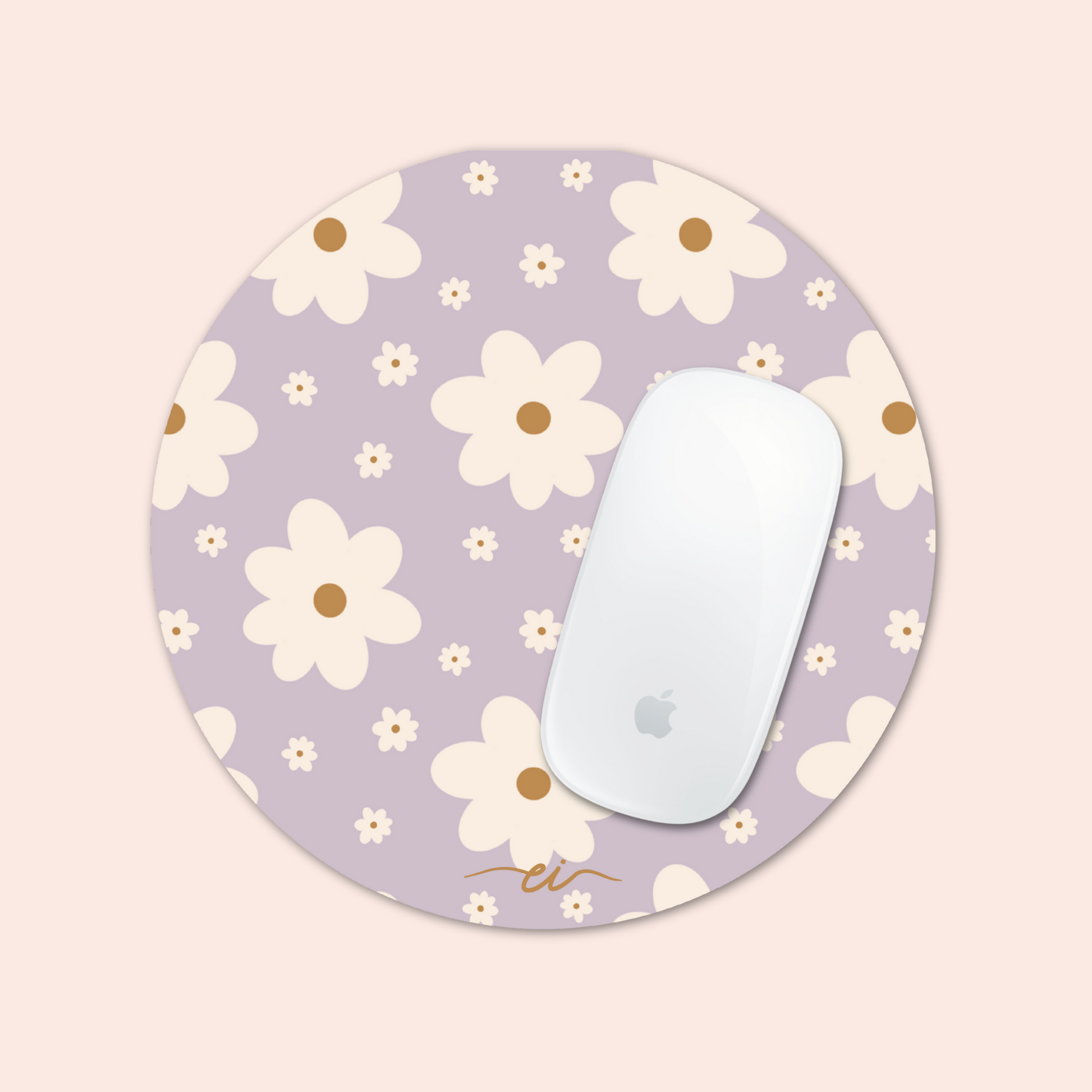 Tapis de souris (marguerites lilas)