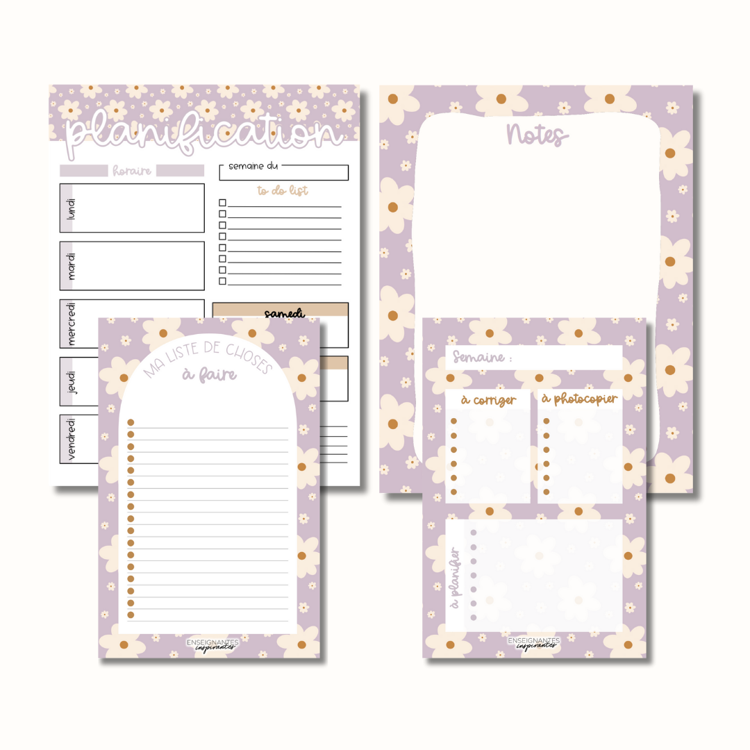 Image of Planification parfaite (marguerites lilas)