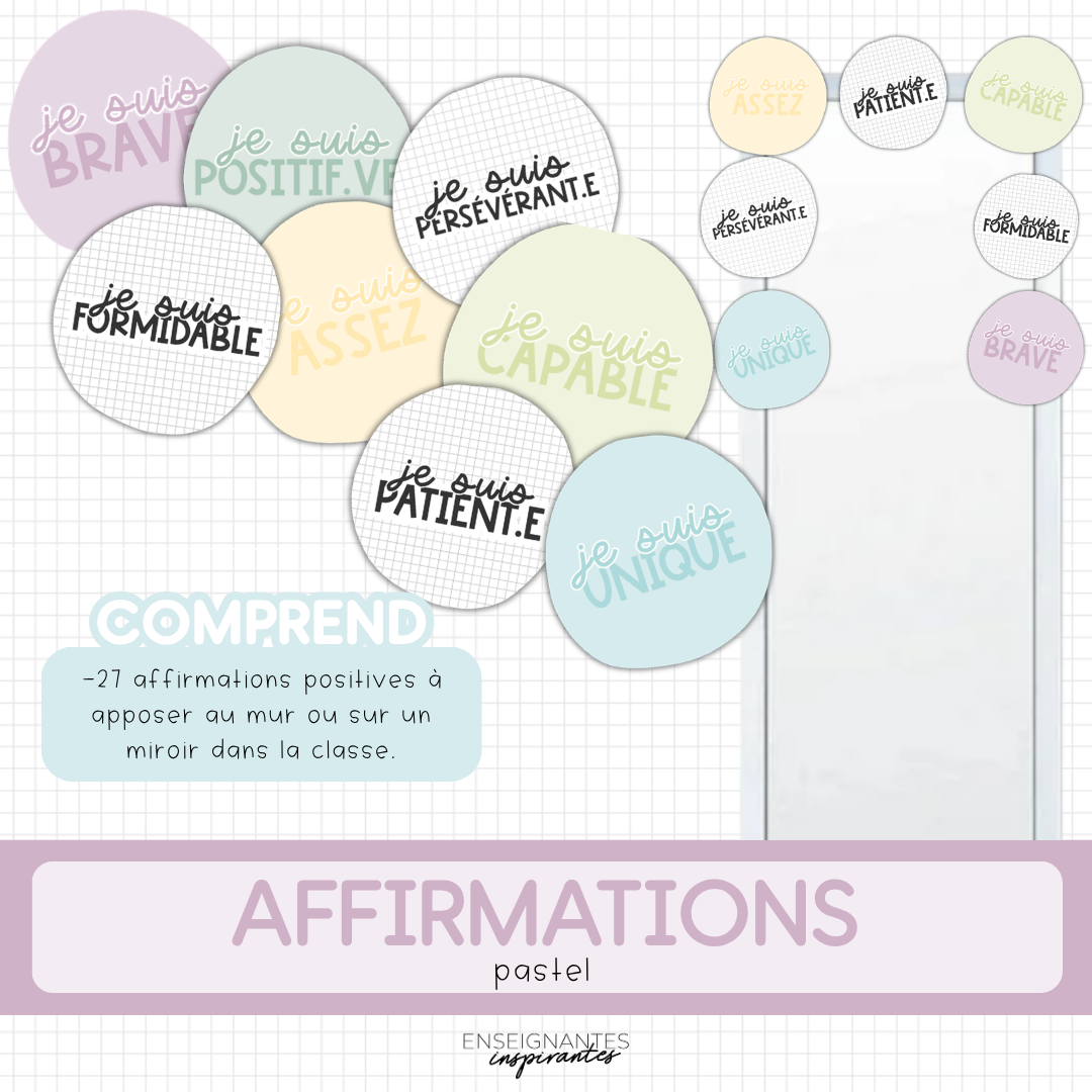 Image of Affirmations positives (pastel)