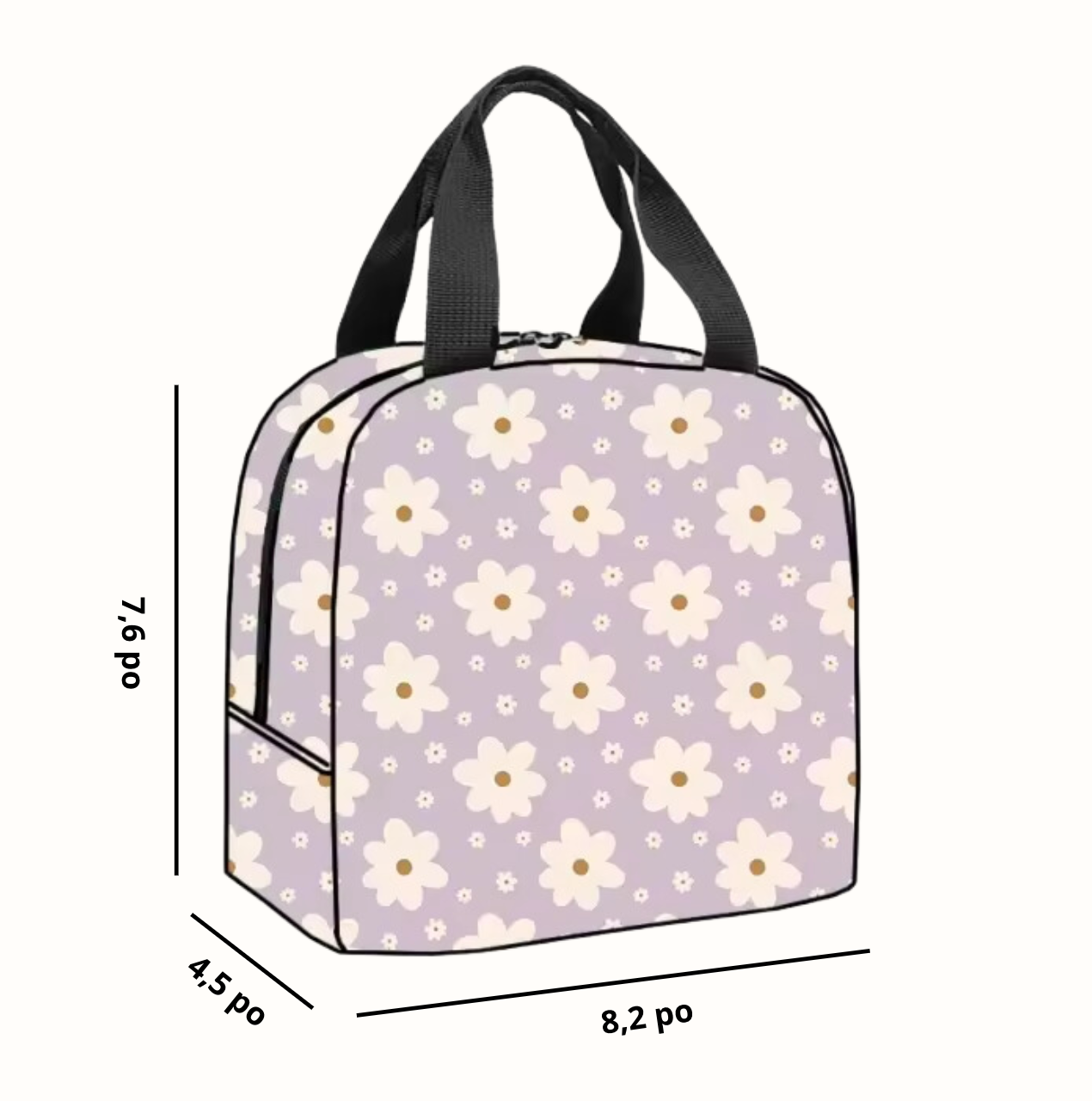 Boîte à lunch (marguerite lilas)