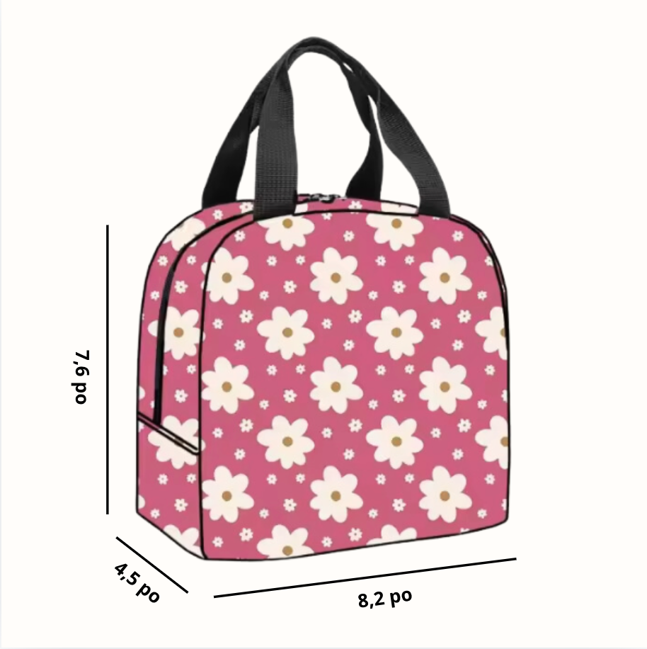 Boîte à lunch (marguerite fuchsia)