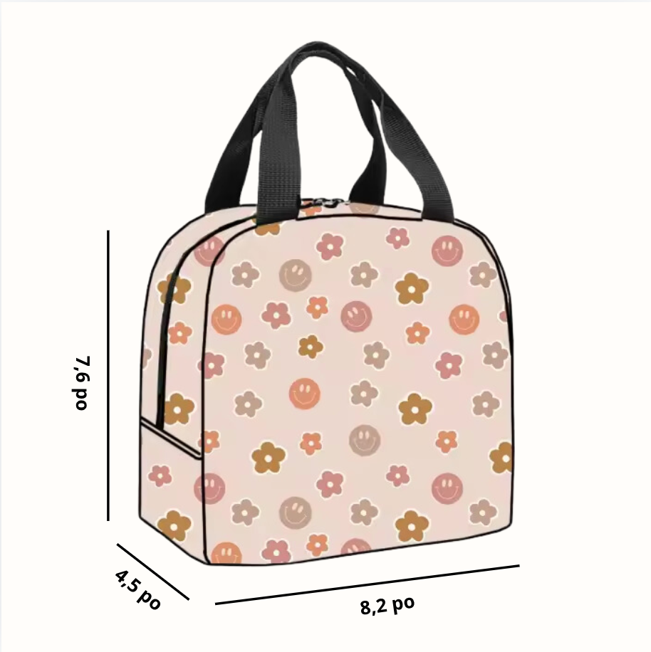 Image of Boîte à lunch (sourires et fleurs neutres)