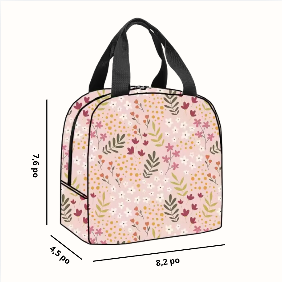 Image of Boîte à lunch (rose fleurie)