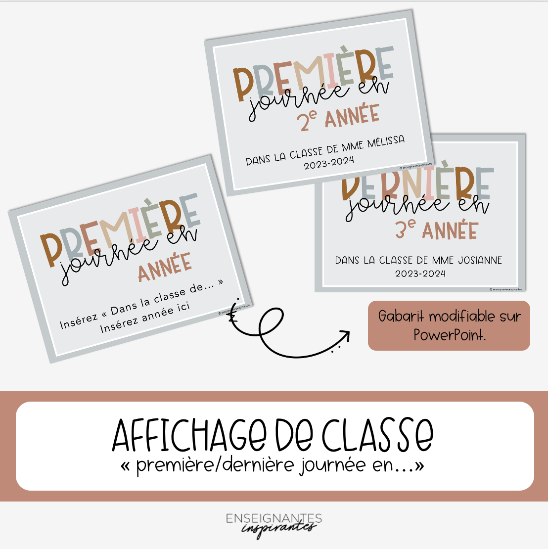 Affiche « Ma première/dernière journée en...» (minimaliste)