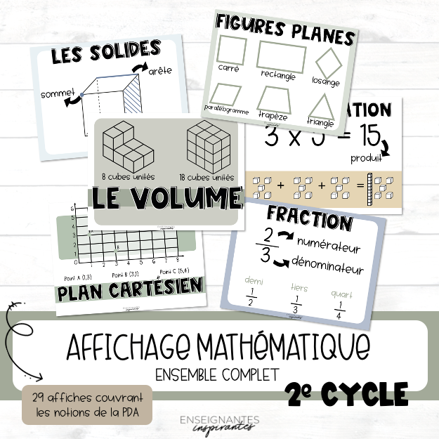 Included Cycle Math 2nd cycle mathematics posters (plant) – Enseignantes Inspirantes
