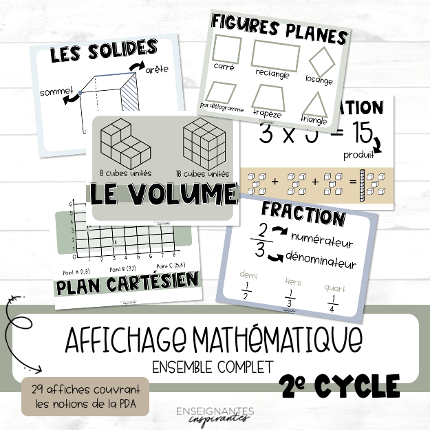 Affiches mathématiques 2e cycle (plante)