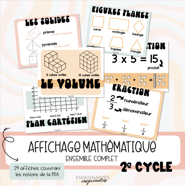 Affiches mathématiques 2e cycle (groovy)