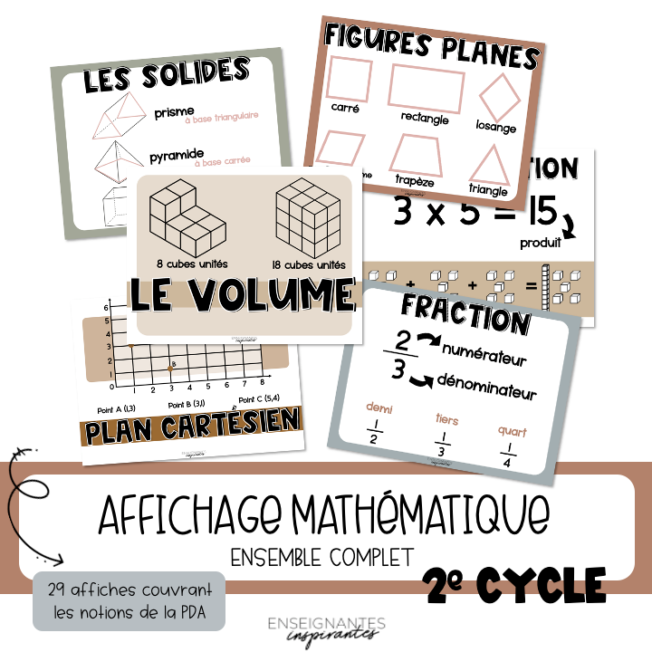 2nd cycle mathematics posters (minimalist)