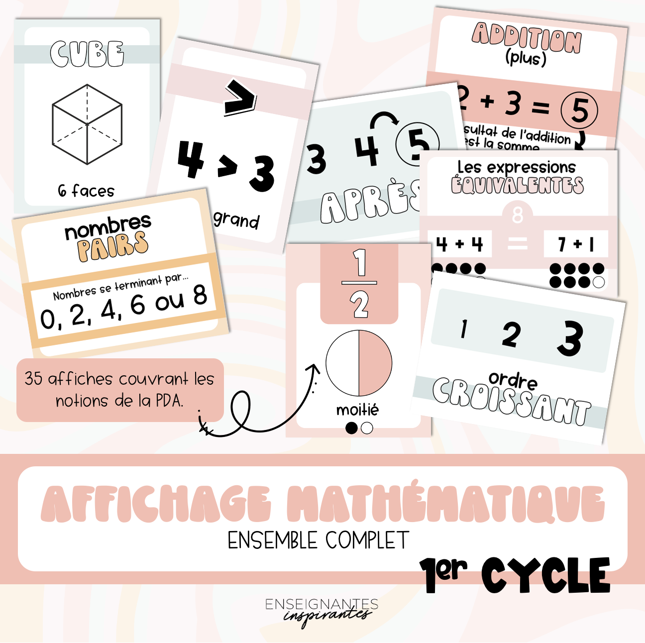 Included Cycle Math 1st cycle mathematics posters (groovy) – Enseignantes Inspirantes