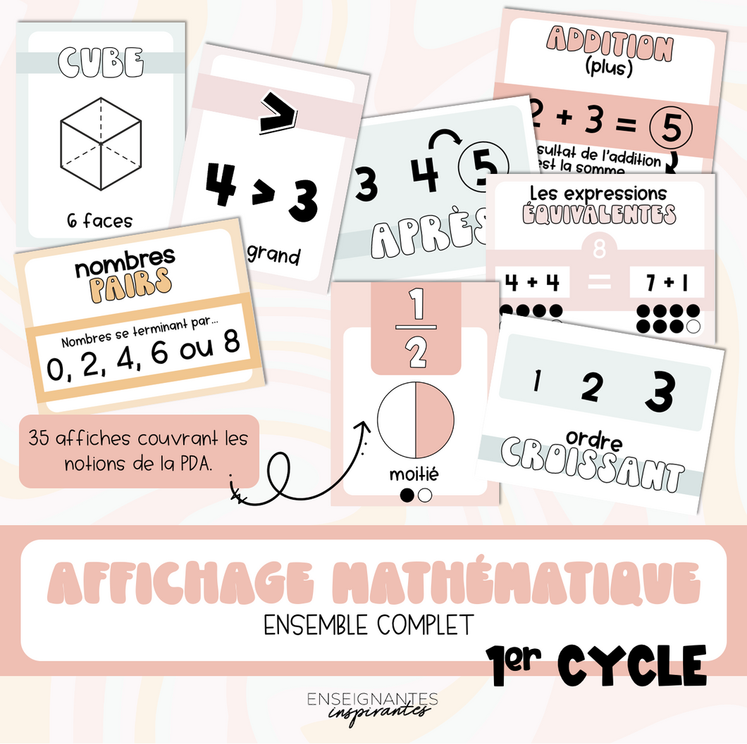 Affiches mathématiques 1er cycle (groovy)