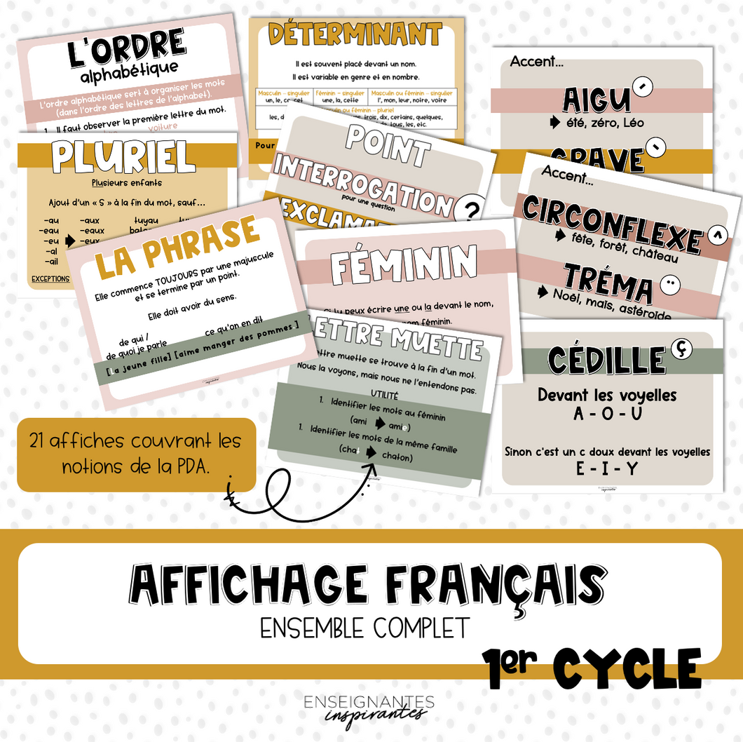 Affiches français 1er cycle (pois)
