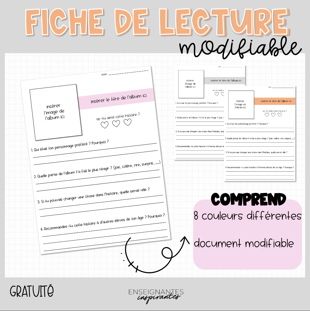 Fiche de lecture - modifiable