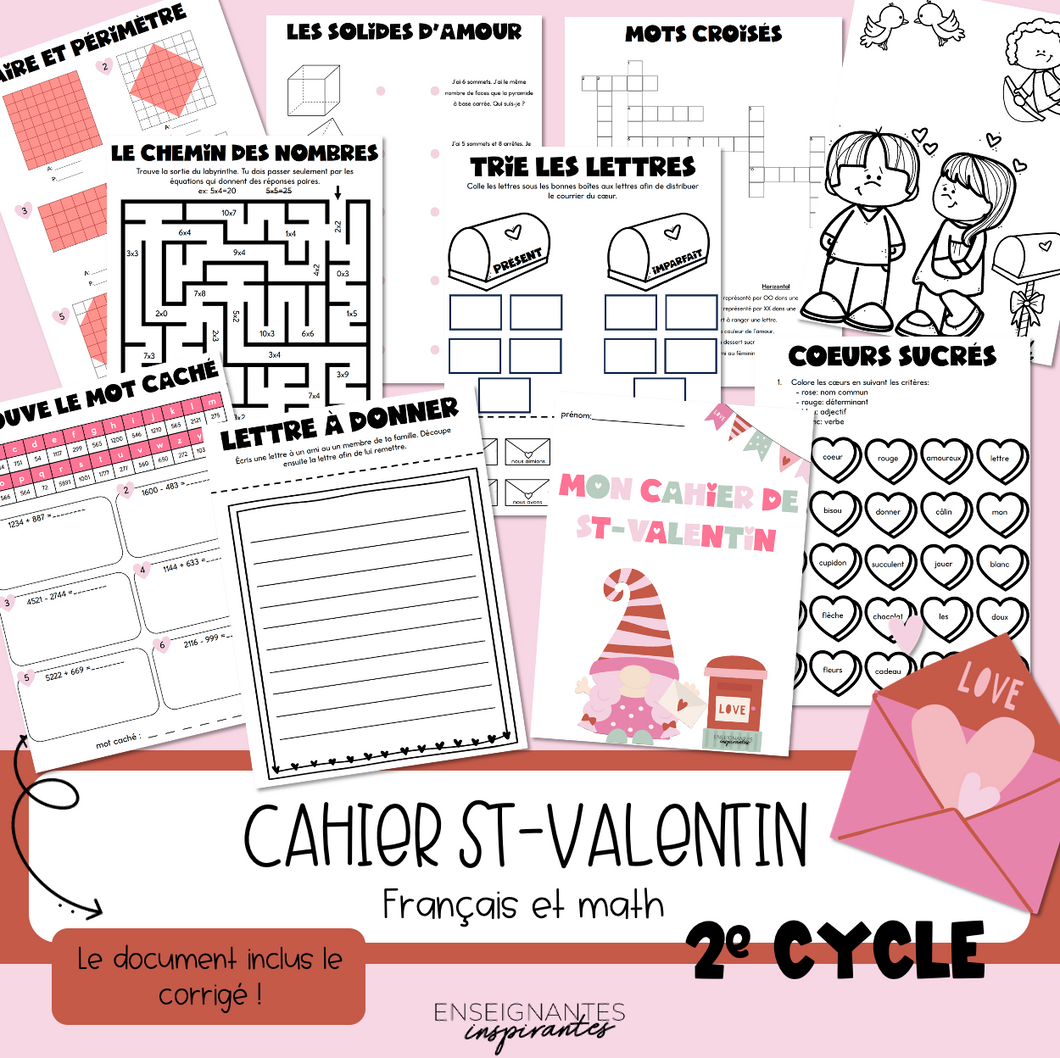 Cahier St-Valentin (2e cycle)