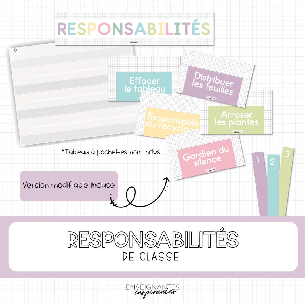 Responsabilités de classe (pastel)